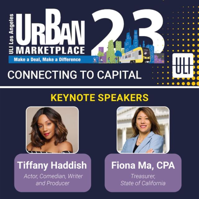 This is one fireside chat you don't want to miss! Tiffany Haddish and State Treasurer Fiona Ma, CPA will discuss connecting to capital and intentional community investment in ONE WEEK at Urban Marketplace. Limited tickets available - register today! Link in our bio!

#capital #financing #losangeles #redevelopment #realestate #housing #firesidechat #development