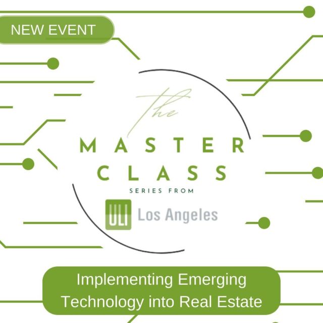 Implementing #EmergingTechnology into #RealEstate is a comprehensive online, master class series. This course will teach you how to leverage emerging technologies such as AI, blockchain, renewable energy, and proptech to streamline owning and operating real estate, boost your NOI, and network with other driven and entrepreneurial real estate professionals.

The course is broken down into 4 online sessions taking place over the course of a month. The class starts April 4th and concludes April 25th. Learn more through the link in our bio!

Upon completion of the course, you will…
▪️ Fundamentally understand emerging technologies such as AI, blockchain, renewable energy, and proptech.
▪️ Discover new use cases with emerging technology to streamline owning and operating real estate.
▪️ Strategize and execute on NOI boosting activities with emerging technology.
▪️ Join a cohort of driven and entrepreneurial real estate professionals interested in emerging technologies.

Learning Objectives:
▪️ Experience to start sourcing DeFi debt solutions via platforms and protocol.
▪️ Understand how AI can streamline and improve operations in real estate.
▪️ Create a commercial solar use case for a specific asset.
▪️ Identify proptech to implement into your business.

Register through the 🔗 in our bio!

#ULI #LosAngeles #LandUse #UrbanPlanning #PropTech #AI #Blockchain #RenewableEnergy #Sustainability #Tech #Masterclass