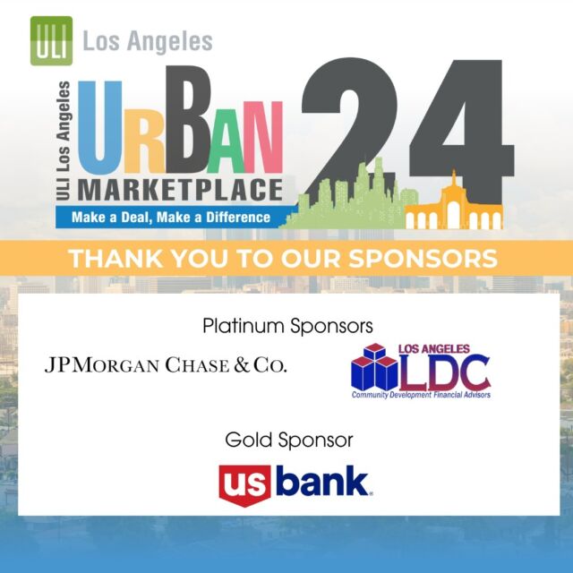 Thank you to all of our wonderful sponsors for #Urbanmarketplace2024

#jpmorganchaseandco #LDC #usbank #bancofcalifornia #longbeachcommunitydevelopment #pncbank #losangelesdepartmentofwater #berkadia